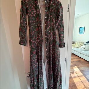 Elegant Floral Long Sleeve Dress